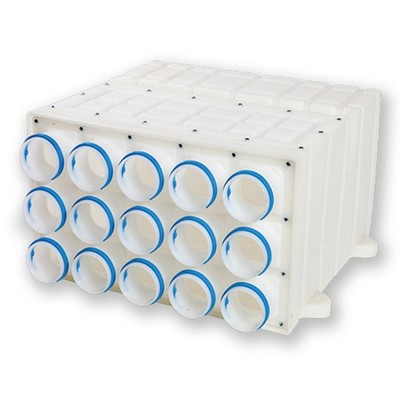 Verteilerbox - 75-180-W Rohranschluss DN 180 Abgänge 15 Stutzen; DN 75 -