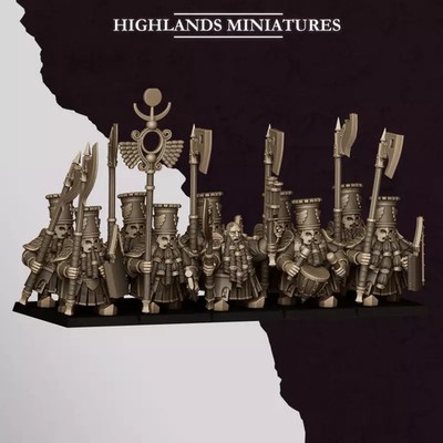 3D Printed Figure Wargame Infernal Dwarves - Elite Guards of Marduk