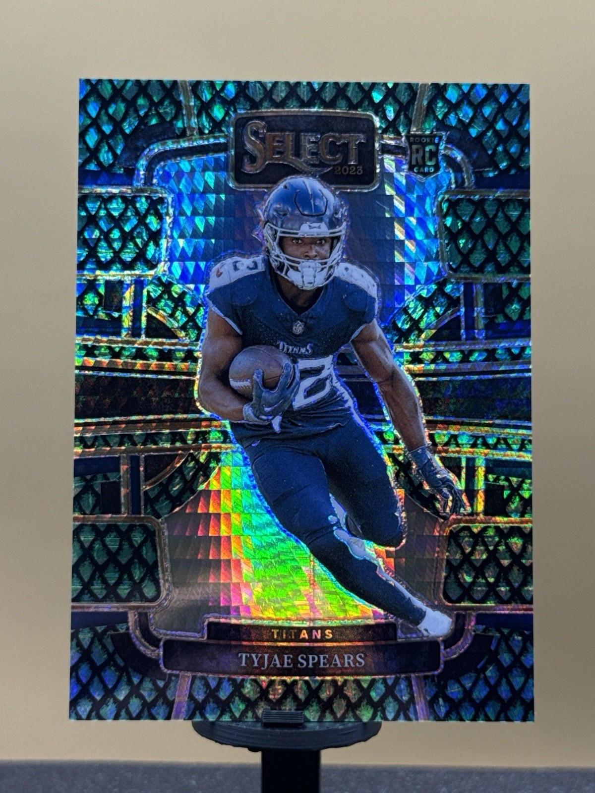 2023 Select Concourse Tyjae Spears Rookie Dragon Scale Prizm 46/70 Titans RC 172