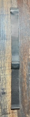 Genuine Technos Bracelet 18mm Watch Band Silver Tone Stainless Steel Japan