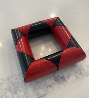 Kurt Naef Ellipso No.9640 Red Black 1983 Vintage Swiss Wooden Toy Bauhaus