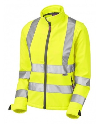 Leo HONEYWELL recyceltes nachhaltiges High Vis gelb Damen Softshell #SJ