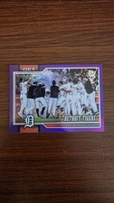 2026 Topps Series 1 PURPLE HOLO FOIL /250 SP Detroit Tigers Team Card #262💥