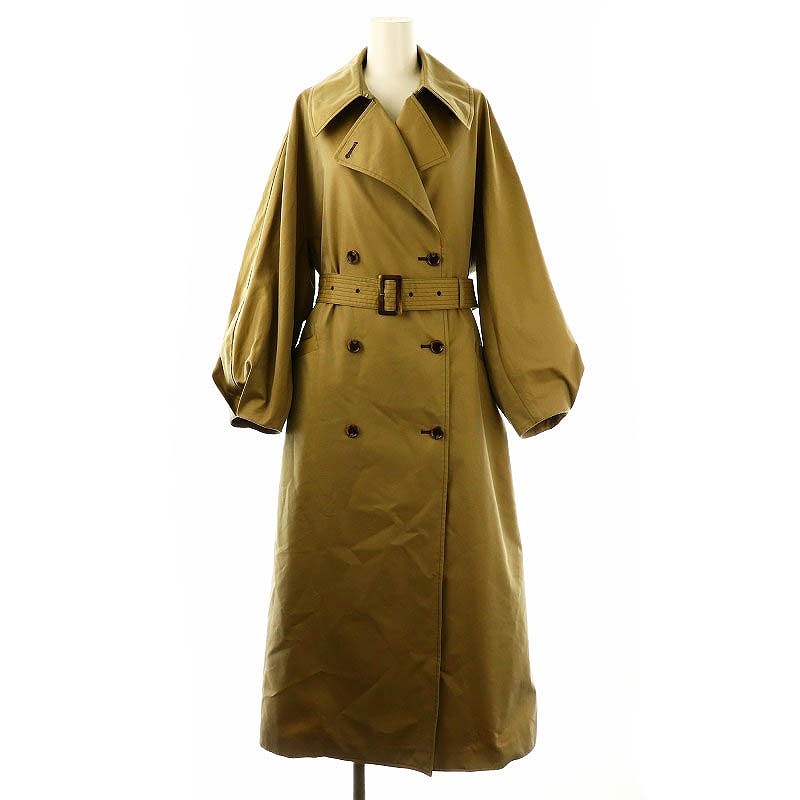 Ameri VINTAGE Organic Turkey Beige Flare Trench C… - image 1