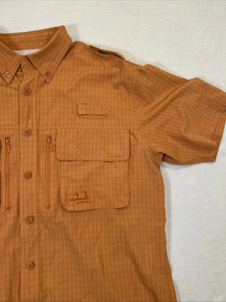 Camisa Cabela's GuideWear Manga Corta Ventilada Pesca Exterior Naranja Para Hombre Grande Foto 2 de 4