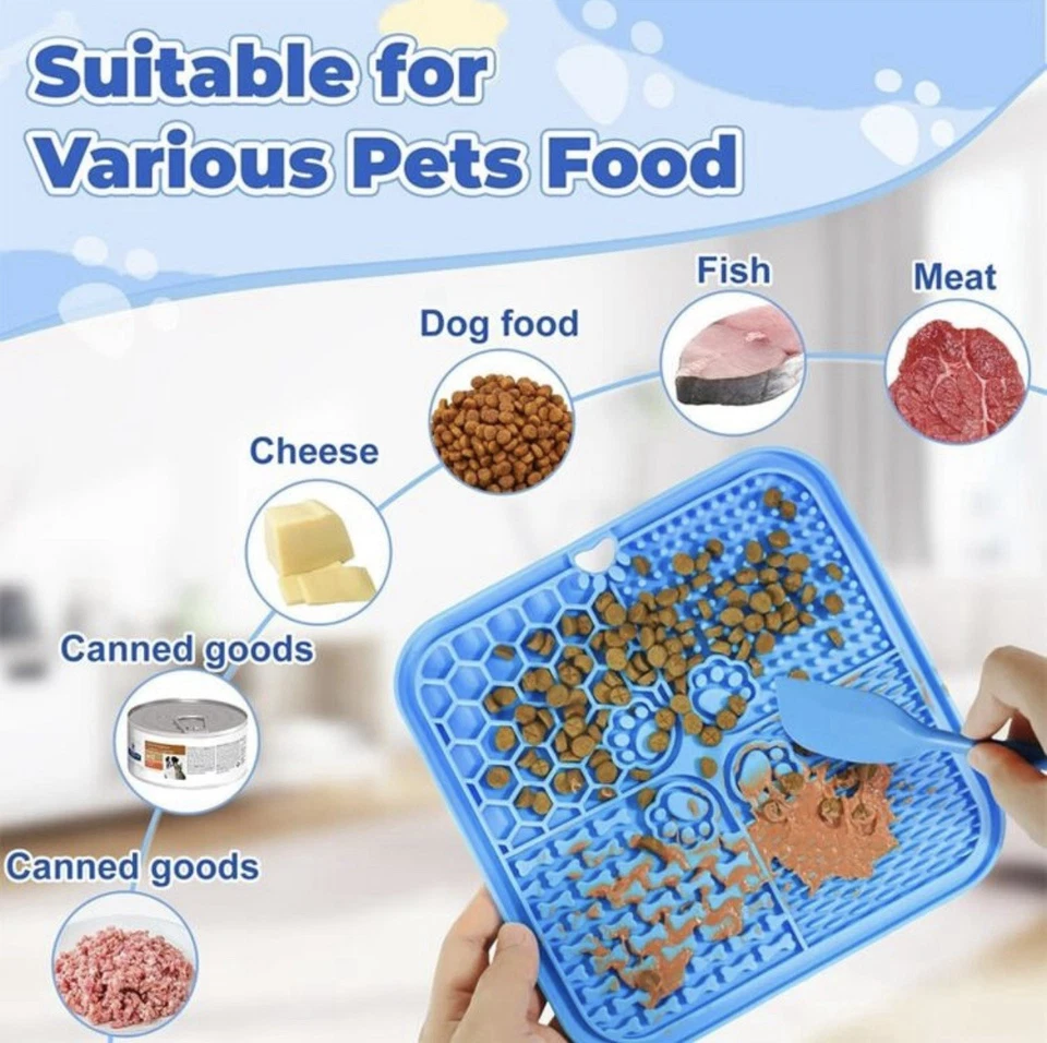 Silicone Pet Lick Mat For Dogs And Cats Suction Cups Dog Cat Anxiety Slow Feeder - Image 4 of 4
