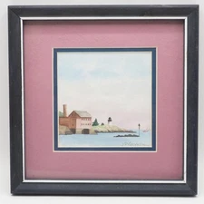 Watercolor Painting The Old Paint Factory Gloucester MA Signed Framed JP Goodwin