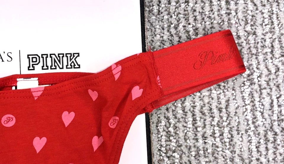 Victoria's Secret ROSA NUEVO CON ETIQUETAS XXL Tanga Rojo Panty Corazones Lindo Hechizo Sexy Foto 3 de 4