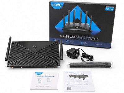 Cudy LT700 4G LTE Cat6 AC1200 Dual SIM WLAN Router Gigabit Mesh OVP