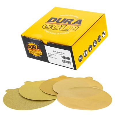 Dura-gold Premium 80, 150, 220, 320, 400 Grit 6'' Gold Psa Sanding Disc