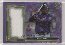 2020 Topps Triple Threads Single Jumbo Relics Amethyst 23/27 Miguel Sano 00jz