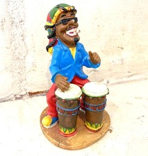 ✅Statuette ancienne vintage Rasta Jamaican Man Figure Statue Decoration - 10cm