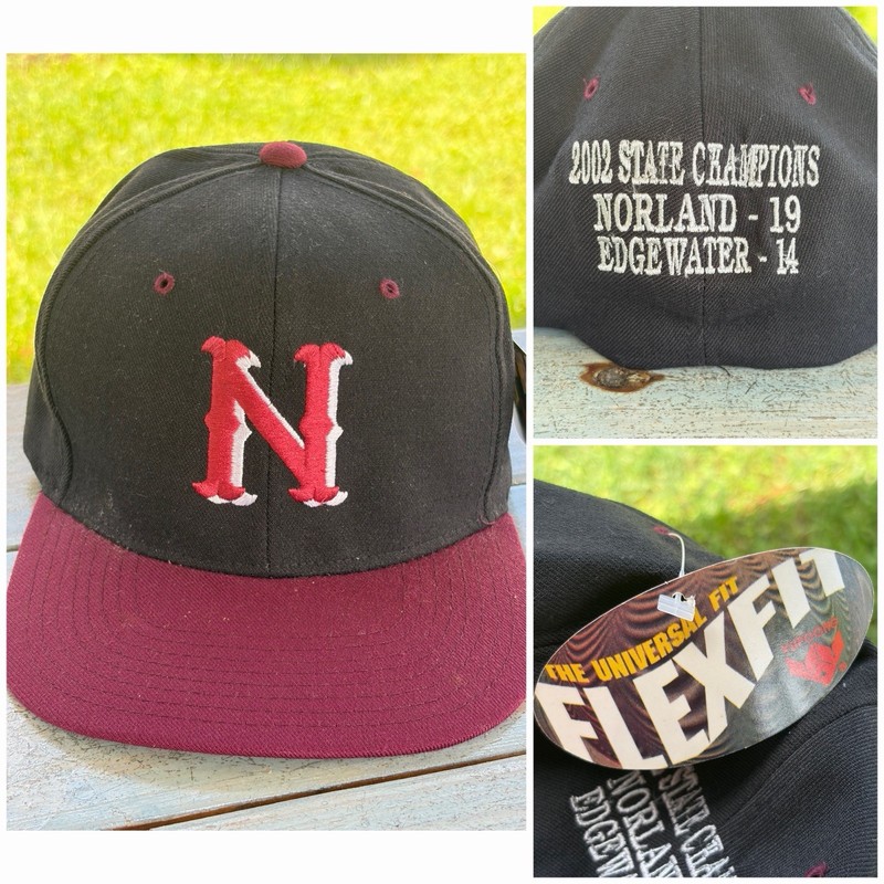 VINTAGE ‘02 Miami Norland Vikings State Champs High School Football Hat Size M/L