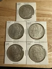 5-Coin Lot 1888 & 1889 Morgan Silver Dollars - Philadelphia Mint