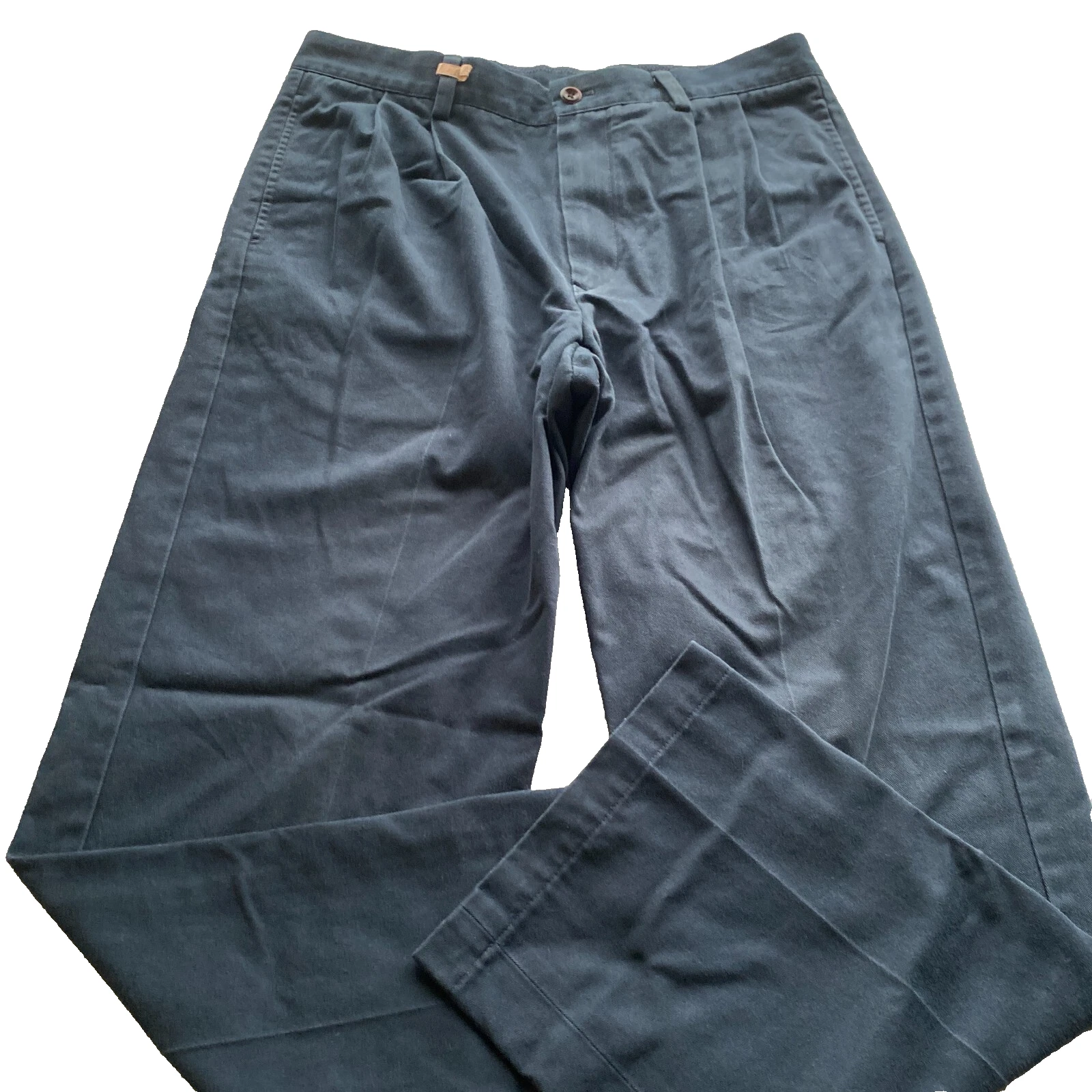 Nautica Pants Navy Men's Size 34 x 33 Casual Classic Fit Pleated Pocket Button