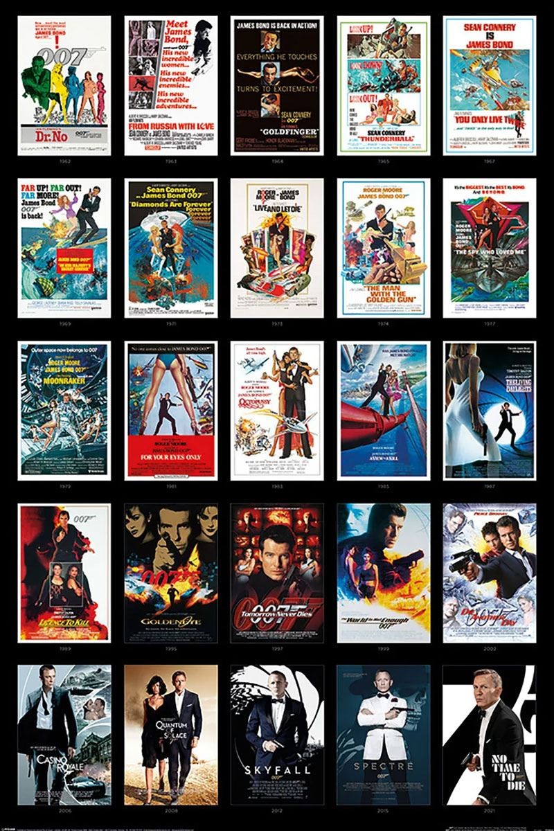 James Bond (25 Films) Maxi Poster