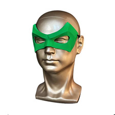 Green Lantern Half Face Mask Replica ADULT/TEEN Size Hard Plastic For Cosplay