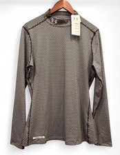 Under Armour Women Black Star Print Coldgear Mock Turtleneck Cold Gear Fitted XL