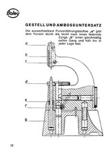 Base per incudine, punzoni, rivettatrice strumento orologiaio