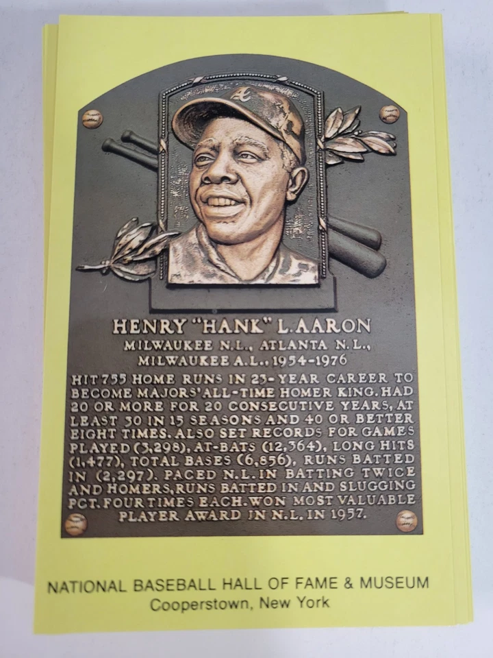 (244) Lote de postales de placa de museo y salón de béisbol MLB Cooperstown Foto 4 de 4