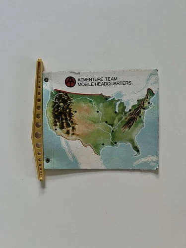 Retro 1972 Hasbro GI JOE Adventure Team Mobile Support Vehicle Parts Map Pullout