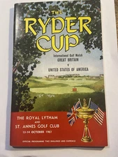 GOLF PROGRAMME 1961 Ryder Cup Great Britain v USA & Royal Lytham & St Annes