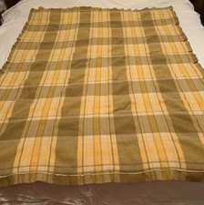 Laconia Pure New Wool Gold Plaid Throw 54 X 70 Mustard Australia