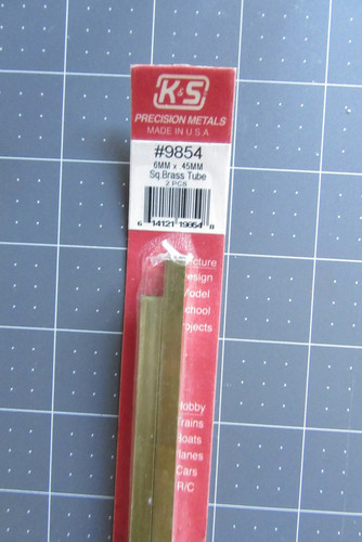 K-S #9854 Square Brass Tube 6mm x 58mm (Ryobi RY40403 Leaf Blower Coupler Fix)
