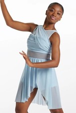 Dance Pre-Owned Costume Balera D8423 Medium Child Blue Dress Lyrical