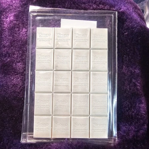 🚚⚡️FAST 🔥5 oz 👀🔥Elemetal 20x 1/4 oz .999 Fine Silver Snap Bullion Breakaway