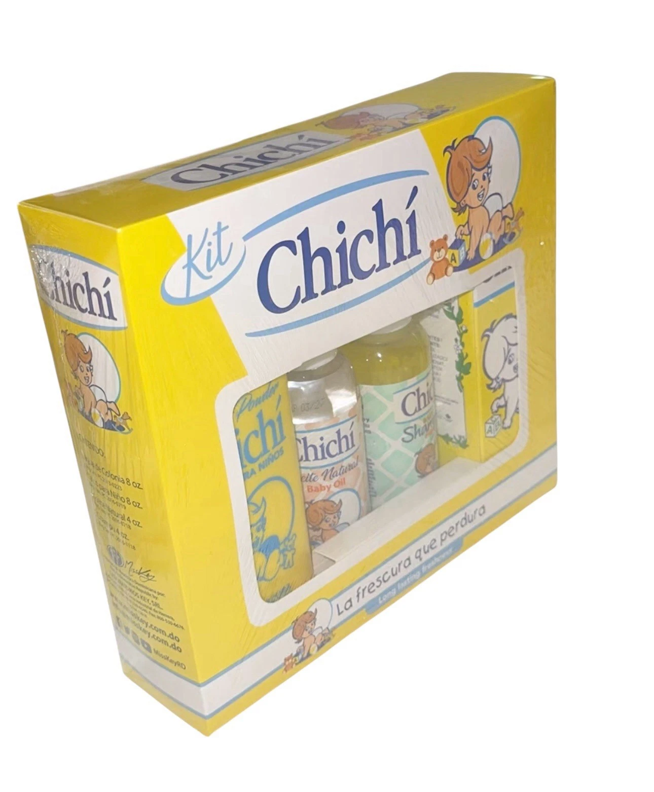 Chichi Kit (Baby Cologne 8oz + Baby Powder 8oz + Baby Oil 4oz + Baby Shampoo 4oz
Opens in a new wind