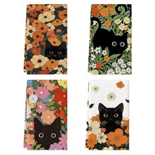 Cats Print Quick Drying Cotton Kitchen Towel Home Accessory