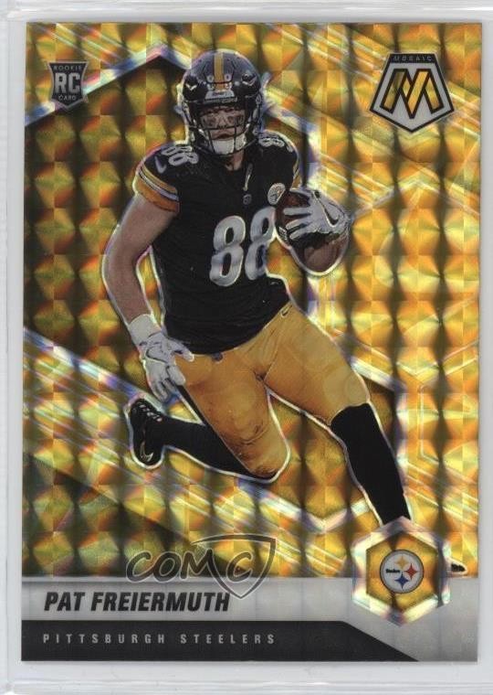 2021 Panini Mosaic Rookies Reactive Yellow Prizm Pat Freiermuth #332 1b7g