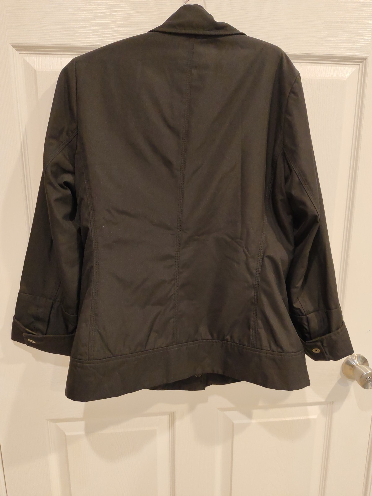 Vintage GAP Thin Black Button Polyester Coat Jack… - image 7