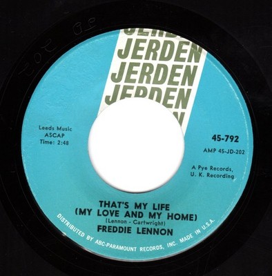 Beatles (Freddie Lennon) ''That's My Life'' 1965 US Jerden Records Stock Copy 45