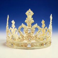 gold crown, clear crystal crown, royal king crown, regal crown, medieval crown