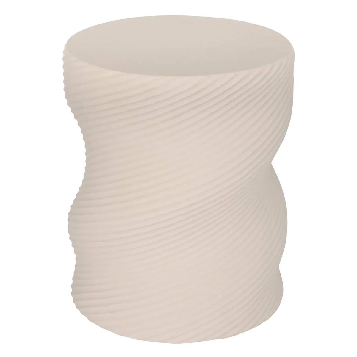 Table d'appoint totem Saddle sable 40cm en céramique minimaliste