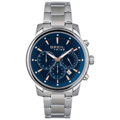 Herrenuhr BREIL Tribe CLASSIC CALIBER EW0645 Chrono Edelstahl Blau
