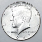 1967 P Silver Kennedy Half Dollar UNC Details 40% Silver US 50C Numismatic Coin