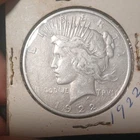 1922 Peace Dollar Silver $1 Coin 0.9 Fineness Circulated Uncertified US