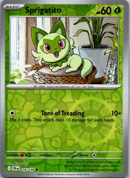 Sprigatito SV09: Journey Together 016/159 NM Reverse Holo