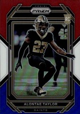 2022 Panini Prizm Alontae Taylor #392 Red White and Blue New Orleans Saints 34P