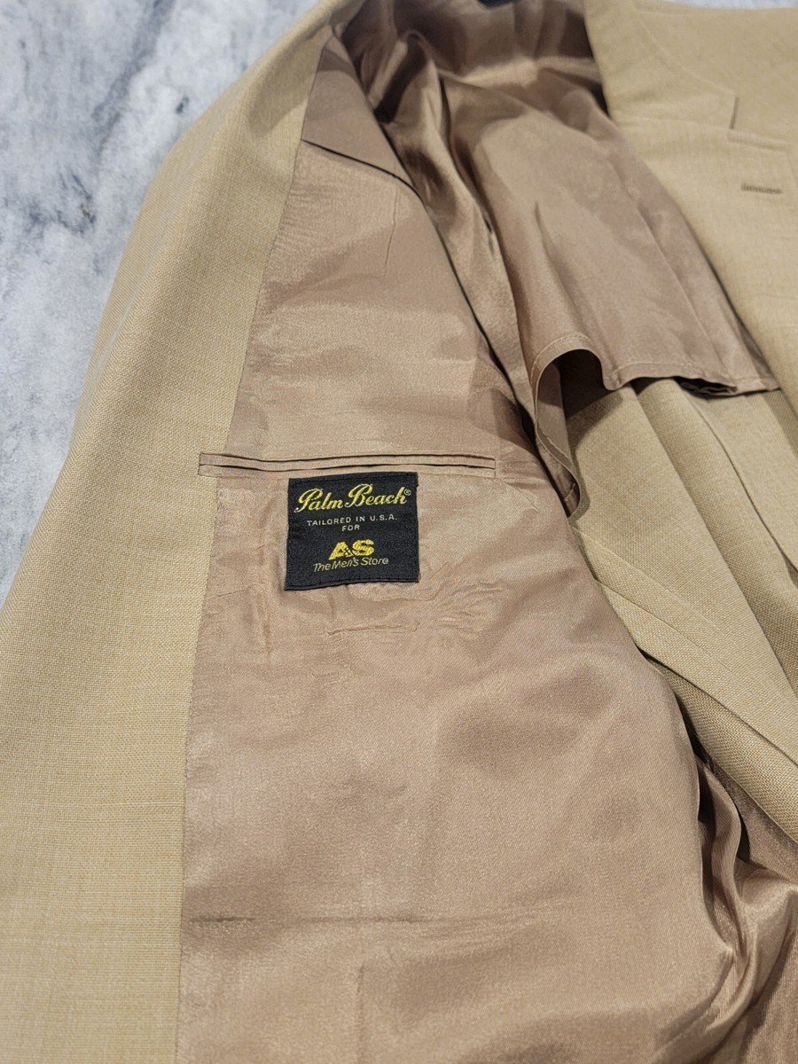 Manteau De Sport Vintage Palm Beach Bleu à Carreaux - 2 Boutons, Très Bon état