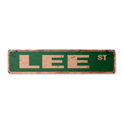 LEE Vintage Street Sign Childrens Name Room Metal Sign