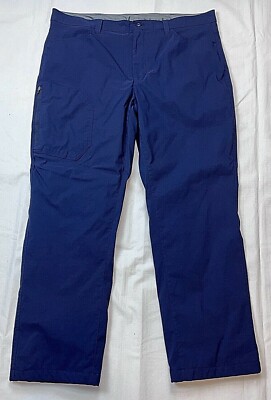 Eddie Bauer Men's Blue Fleece Lined Flat Front Athletic Pants Size 40 X 30 