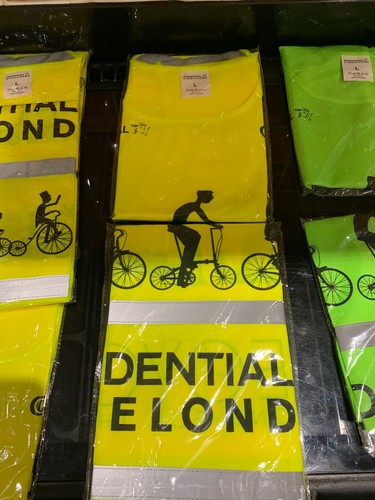 Prudential Ride London Hi Viz Green & Yellow Tabard Bib Vest Cycling Large size - Picture 4 of 6