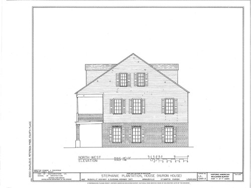 Casa piantagione stile meridionale, mattoni/legno, portico, piani architettonici stampati - Foto 10 di 18