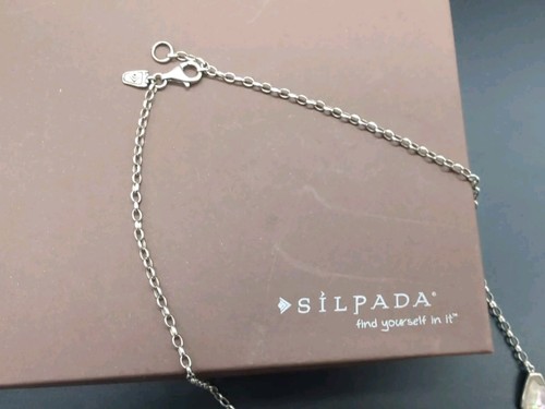 Silpada Halskette 0,925 Sterlingsilber beispielhaft rosa Glas N2804 - Bild 4 von 5