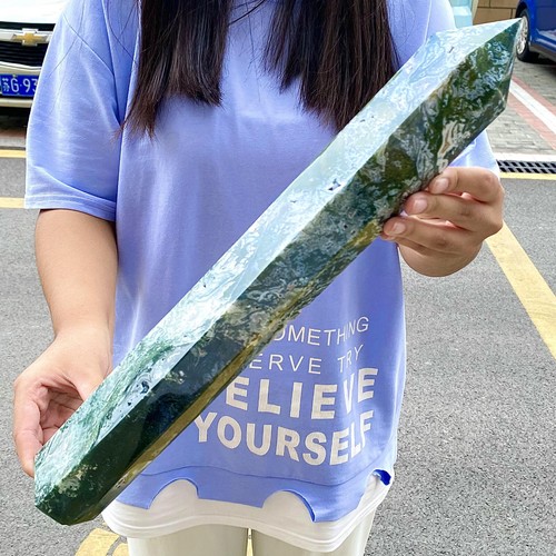 5.01LB Natural Water Grass Moss Agate crystal pillar Crystal Reiki - 第 2/12 張圖片