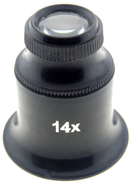 Double Eye Loupe Plastic Magnifier # 14X Jewelry and Watch Repair Tool ...